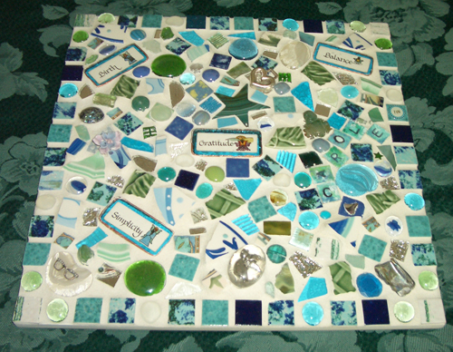Mosaic Tile Art from Created from "clutter"